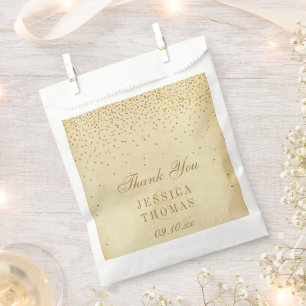 The Vintage Glam Gold Confetti Wedding Collection Favour Bags