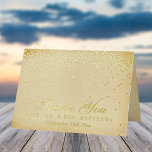 The Vintage Glam Gold Confetti Wedding Collection Foil Greeting Card<br><div class="desc">Say thank you in style with these elegant and very trendy wedding photo real foil pressed thank you cards. The design is easy to personalise with your own photo and wording and your family and friends will be thrilled when they receive these fabulous thank yous. Matching items can be found...</div>