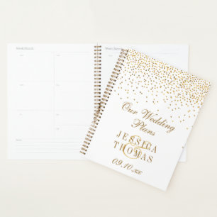 The Vintage Glam Gold Confetti Wedding Collection Planner