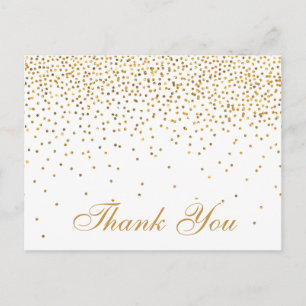 The Vintage Glam Gold Confetti Wedding Collection Postcard