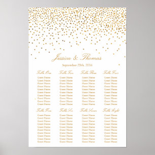 The Vintage Glam Gold Confetti Wedding Collection Poster