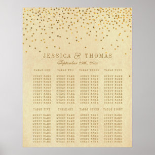 The Vintage Glam Gold Confetti Wedding Collection Poster
