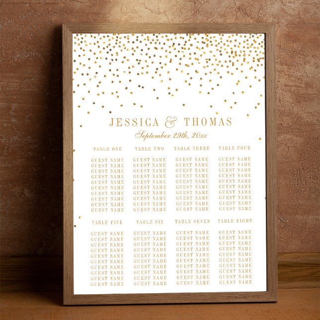 The Vintage Glam Gold Confetti Wedding Collection Poster (Creator Uploaded)