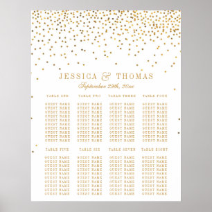 The Vintage Glam Gold Confetti Wedding Collection Poster