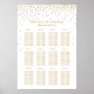 The Vintage Glam Gold Confetti Wedding Collection Poster