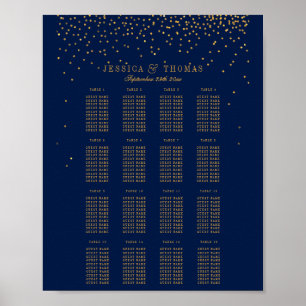 The Vintage Glam Gold Confetti Wedding Collection Poster