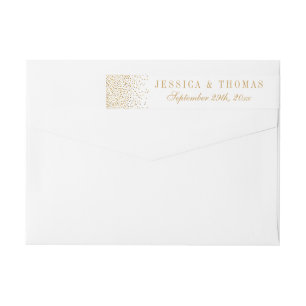 The Vintage Glam Gold Confetti Wedding Collection Wrap Around Label