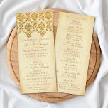 The Vintage Glam Gold Damask Wedding Collection Programme<br><div class="desc">The Vintage Glam Gold Damask Wedding Collection - Programs.</div>