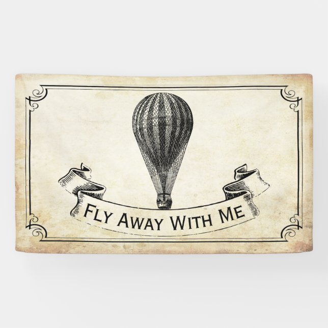 The Vintage Hot Air Balloon Wedding Collection Banner (Horizontal)