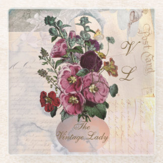 The Vintage Lady Vase + Monogram Glass Coaster