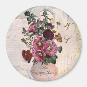 The Vintage Lady Vase + Monogram Magnet