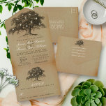The Vintage Old Oak Tree Wedding Collection All In One Invitation<br><div class="desc">Celebrate in style with these rustic and very trendy all in one wedding invitations with easy tear off RSVP. This design is easy to personalise with your special event wording and your guests will be thrilled when they receive these fabulous invites.</div>