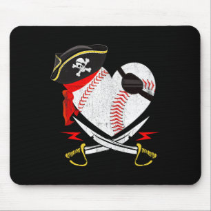 The Vintage Pirate Sell Softll Heart With Skull Ha Mouse Mat