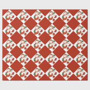 The Vintage Snowman Christmas Wrapping Paper