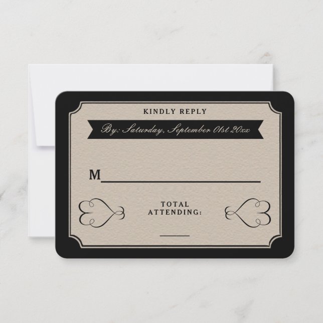 The Vintage Wedding Collection RSVP Cards (Front)