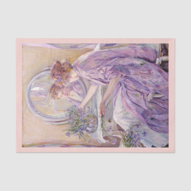 The Violet Kimono, Decoupage Tissue Paper (Front)