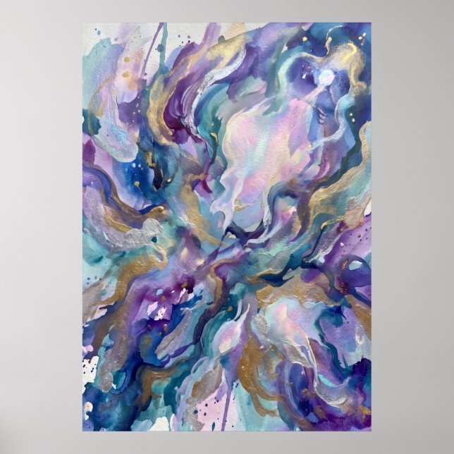 The Violet Wave of Spirit Healing Wall Art (Front)