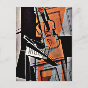 The Violin - Abstract Painting by William Harnett Postcard