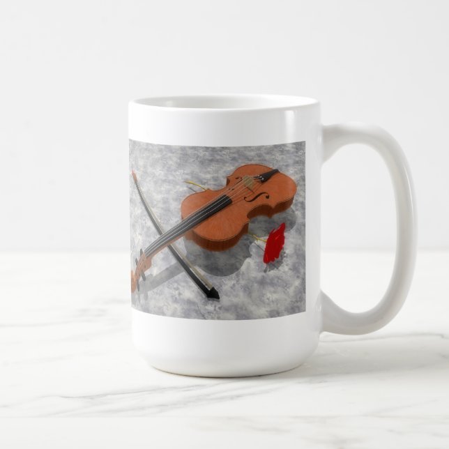 The Violin & The Rose: Custom Coffee Mug (Right)
