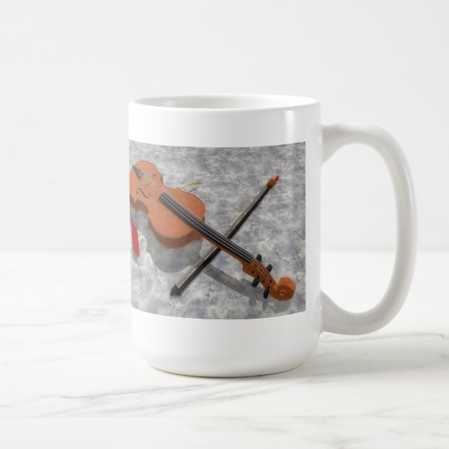 The Violin & The Rose: Custom Coffee Mug (Right)