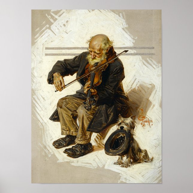 The Violinist and His Assistant, 1916 Poster (Front)