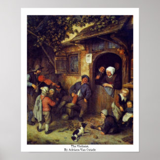 The Violinist. By Adriaen Van Ostade Poster