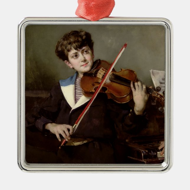 The Violinist Metal Tree Decoration (Front)