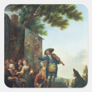 The Violinist Square Sticker