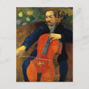 The Violoncellist Schneklud   Paul Gauguin Postcard