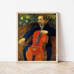 The Violoncellist Schneklud   Paul Gauguin Poster