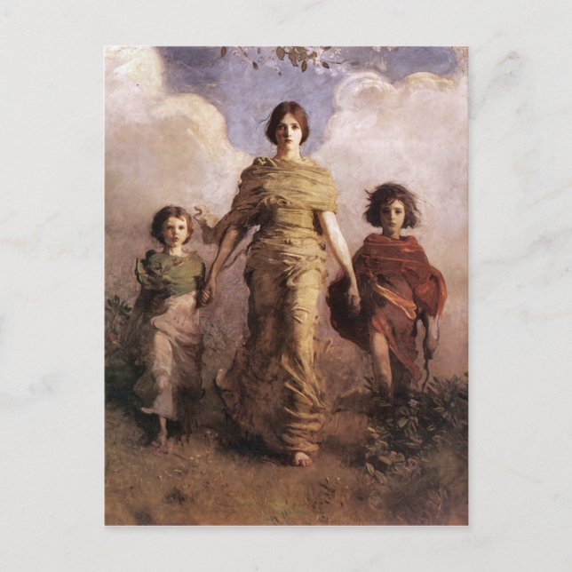The Virgin 1893 Abbott Handerson Thayer Holiday Postcard (Front)