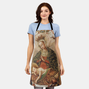 The Virgin Adoring the Christ Child at Christmas Apron