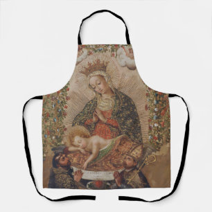 The Virgin Adoring the Christ Child Christmas Apron