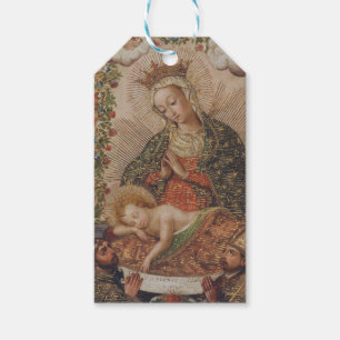 The Virgin Adoring the Christ Child Christmas Gift Tags