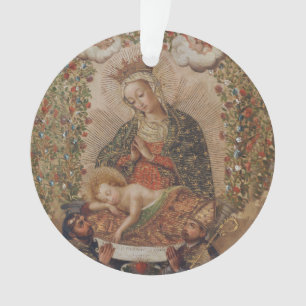 The Virgin Adoring the Christ Child Christmas Ornament