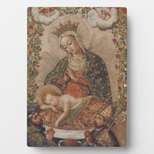The Virgin Adoring the Christ Child Christmas Plaque