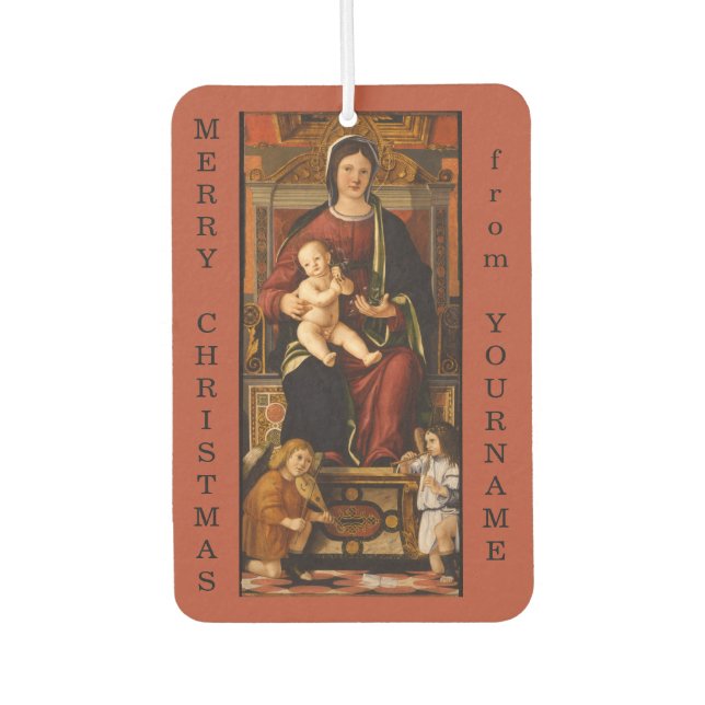 “The Virgin and Child” art custom air freshner Car Air Freshener (Front)