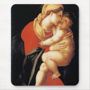 The Virgin and Child by Jacopo Da Pontormo Mouse Mat