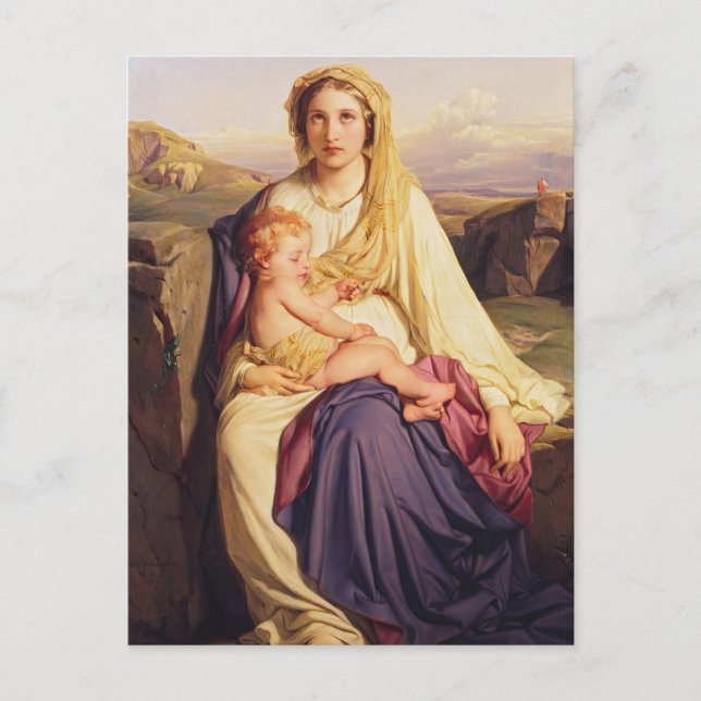 The Virgin and Child by Paul Delaroche Postcard (Front)