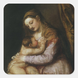The Virgin and Child, c.1570-76 Square Sticker