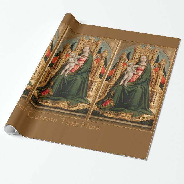 “The Virgin and Child” custom wrapping paper (Unrolled)