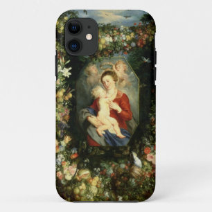 The Virgin and child in a garland of fruit and flo iPhone 11 Case