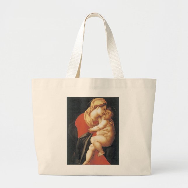 The Virgin and Child Large Tote Bag (Front)
