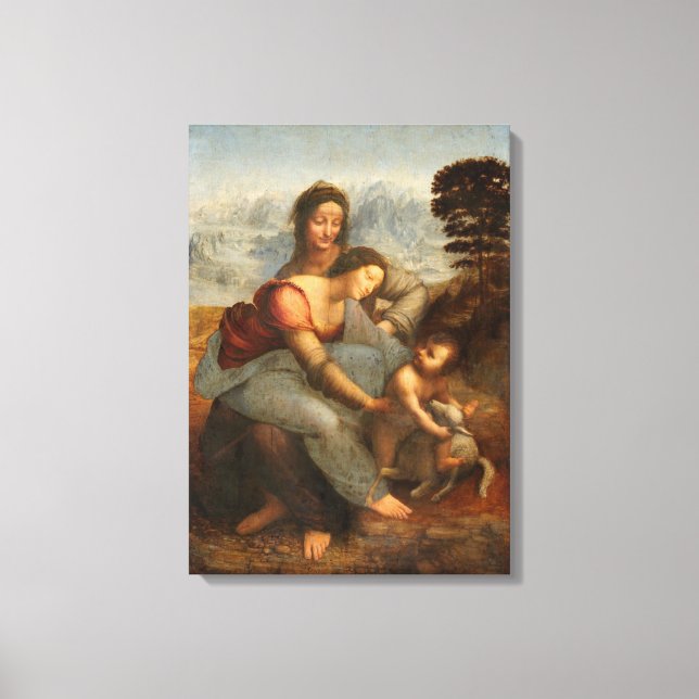 The Virgin and Child Saint Anne Leonardo da Vinci Canvas Print (Front)