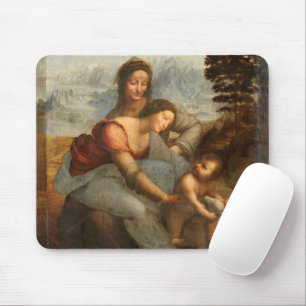 The Virgin and Child Saint Anne Leonardo da Vinci Mouse Mat