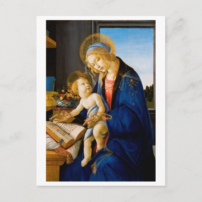 The Virgin and Child, Sandro Botticelli Postcard (Front)