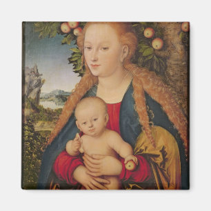 The Virgin and Child under an Apple Tree Magnet