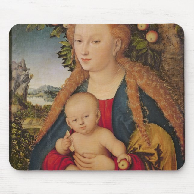 The Virgin and Child under an Apple Tree Mouse Mat (Front)