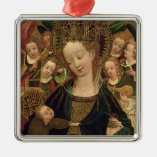 The Virgin and Child with Angels Metal Tree Decoration
