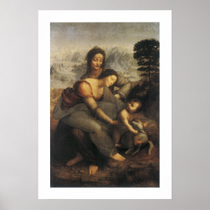 The Virgin and Child with Saint Anne Poster